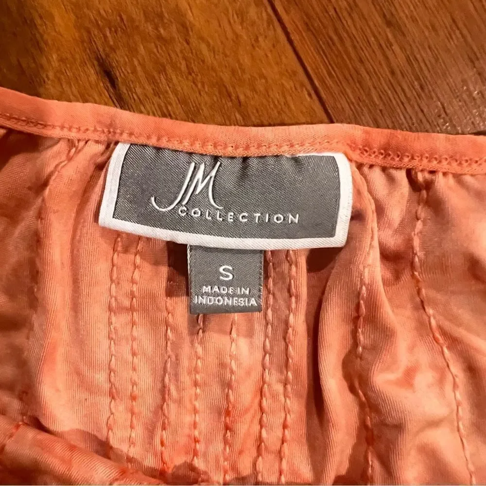 JM Collection orange sequin top - Picture 4 of 8